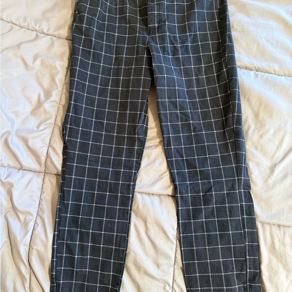 Old Navy Black and White Plaid Pants